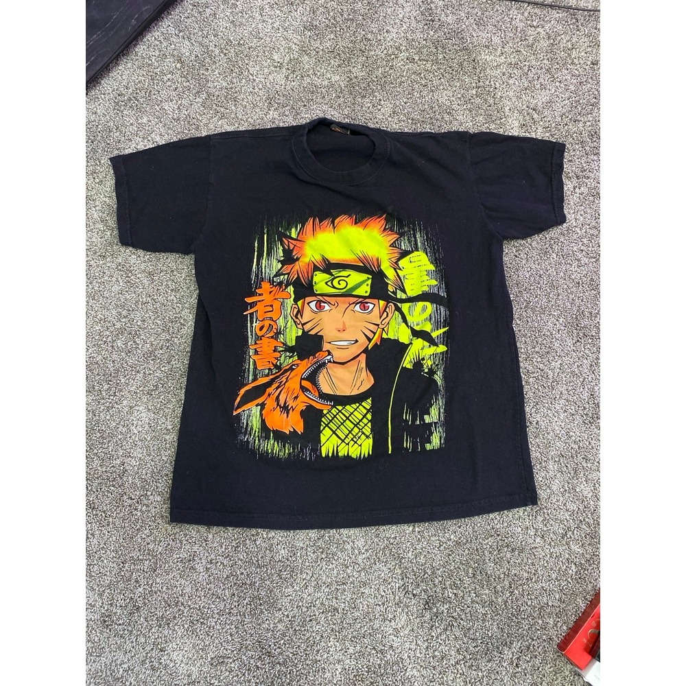 Awesome Neon & Black Naruto T‎ Shirt Size Large Si Lykia